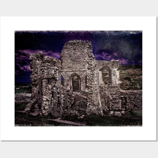 The Chapel Ruins In Moonlight Posters and Art